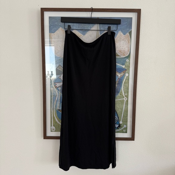 Vintage 90s GAP Black Slinky Skirt - Picture 1 of 4